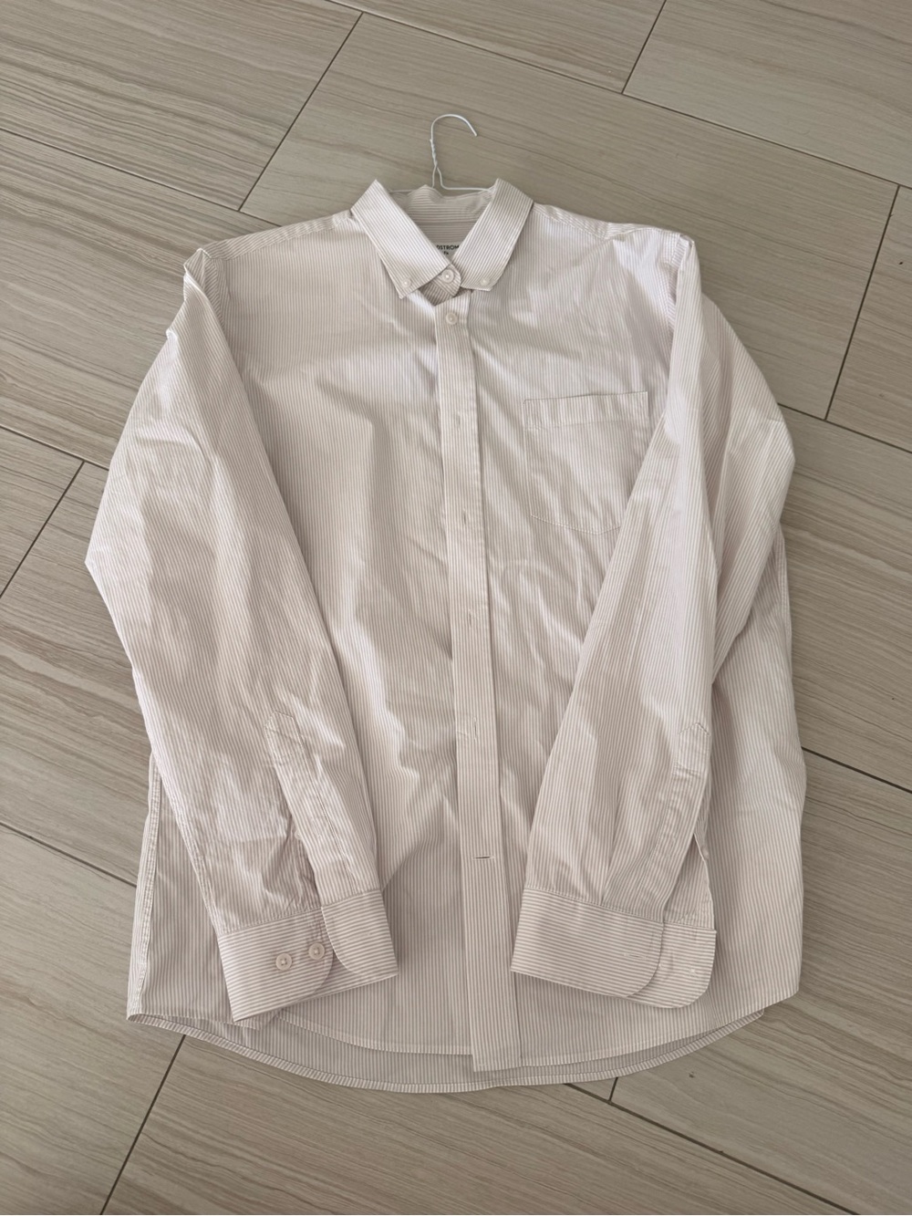 Nordstrom Men's White Pinstripe Dress Shirt